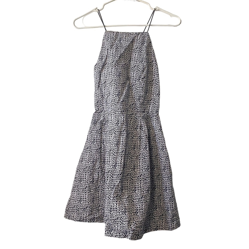 Kate Spade Saturday Geometric Print Strappy Black White Dress Women's 0